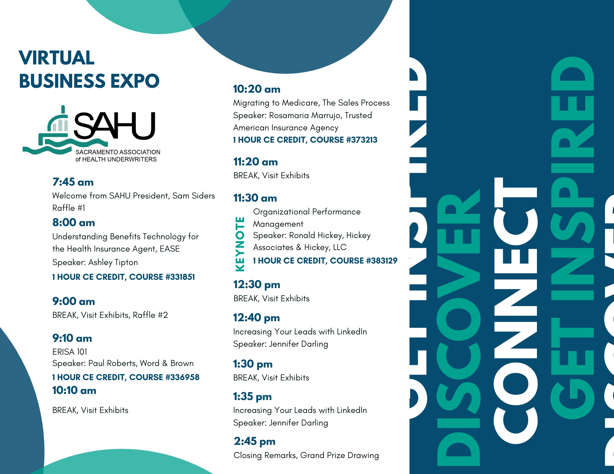 sahu business expo event schedule